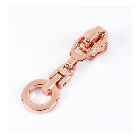 Zipper Pull #5 - Bold Circle - Rosegold (Set of 5)