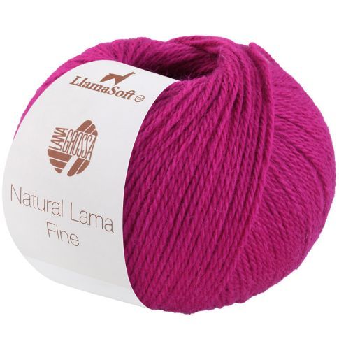 NATURAL LAMA FINE 50g Skein Color. 103 Hot Pink - LANA GROSSA