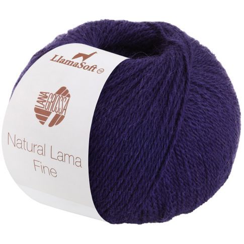 NATURAL LAMA FINE 50g Skein Color. 106 Purpleblue - LANA GROSSA