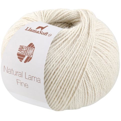 NATURAL LAMA FINE 50g Skein Color. 109 Natural - LANA GROSSA