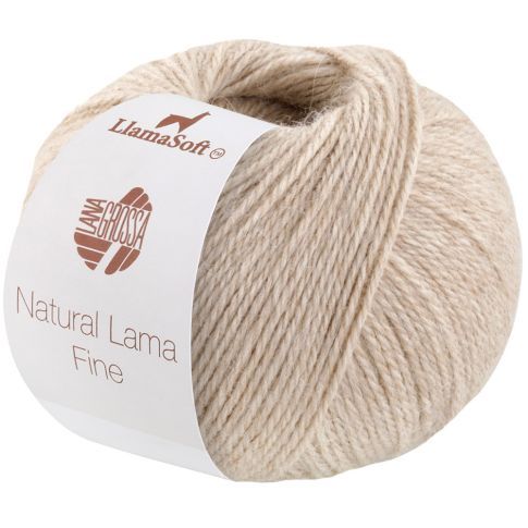 NATURAL LAMA FINE 50g Skein Color. 110 Light Beige - LANA GROSSA