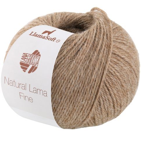 NATURAL LAMA FINE 50g Skein Color. 111 Camel Brown - LANA GROSSA