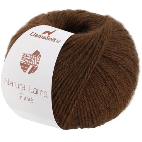 NATURAL LAMA FINE 50g Skein Color. 113 Chocolate Brown - LANA GROSSA