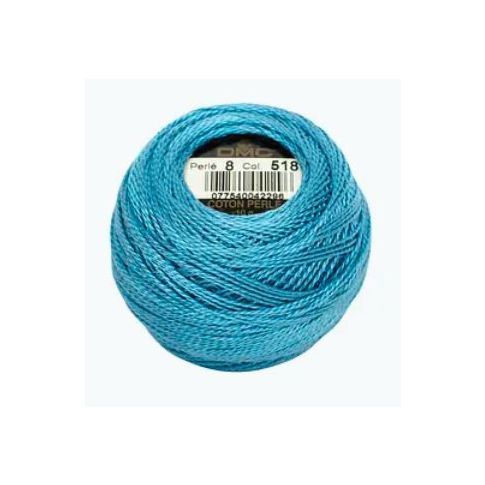 Perle Cotton Ball Size 8 -  Color 518 Nattier Blue DMC France (approx. 80m)