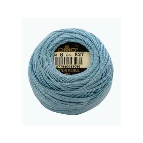 Perle Cotton Ball Size 8 -  Color 827 Forget-Me-Knot DMC France (approx. 80m)