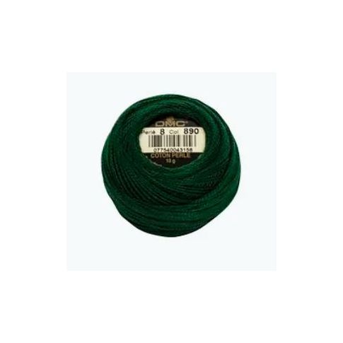 Perle Cotton Ball Size 8 -  Color 890 Black Forest DMC France (approx. 80m)