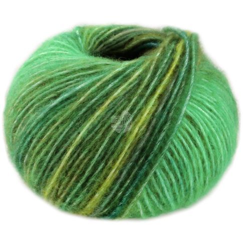 Picasso - Baby Alpaca and Merino Wool Variegated Yarn Green col.001- 50g Skein by Lana Grossa
