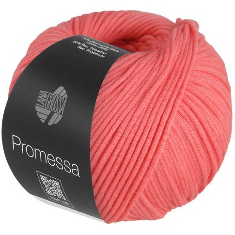PROMESSA - Cotton Tube yarn - Coral Col. 03 - 50g Skein by Lana Grossa