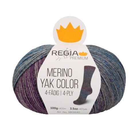 REGIA 4-Ply PREMIUM Merino Yak Color 100g -  Dragonfly col.8515