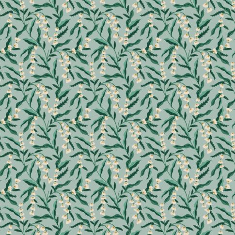 English rose delphine by rifle paper on cotton fabric