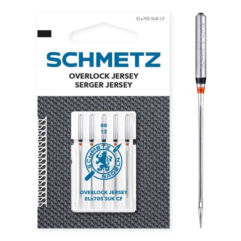 SCHMETZ Overlock Jersey ELx705 SUK CF Size 80/12 Set of 5