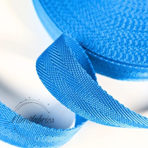 Extra Strong Seatbelt Webbing Herringbone - 25 mm Strapping - Turquoise Col.05