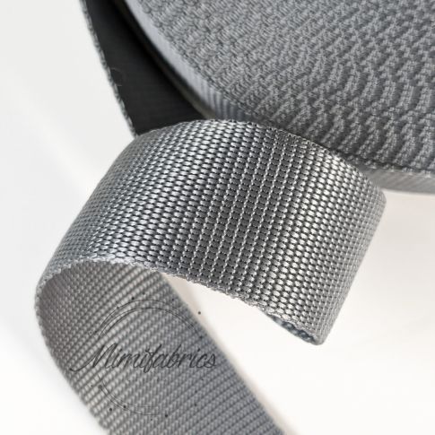 Extra Strong Seatbelt Webbing - 40 mm Strapping - Dark Grey Col.38