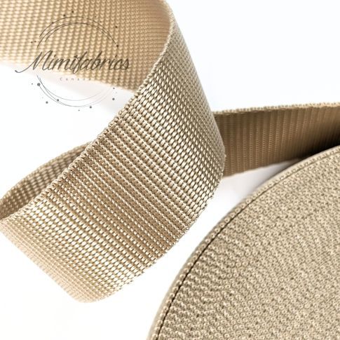 Extra Strong Seatbelt Webbing - 40 mm Strapping - Beige Col.40