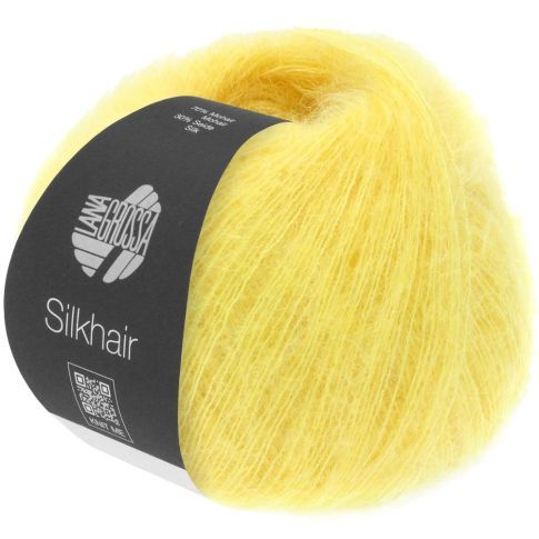 Silkhair - Mohair Silk Blend - Yellow Col. 158- 25g Skein by Lana Grossa