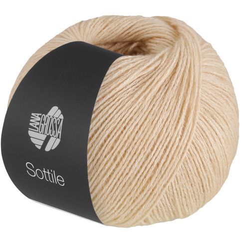 SOTTILE - Cotton/Merino Blend Yarn - Beige Col. 17 - 50g Skein by Lana Grossa
