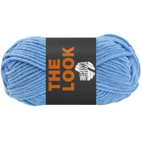 THE LOOK - Chenille Yarn Light Blue Col. 018 - 100g Skein by Lana Grossa