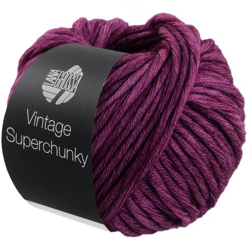 Vintage Superchunky Merino Yarn Berry Col. 502 - 100g by Lana Grossa 