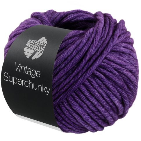 Vintage Superchunky Merino Yarn Violet Col. 503 - 100g by Lana Grossa 