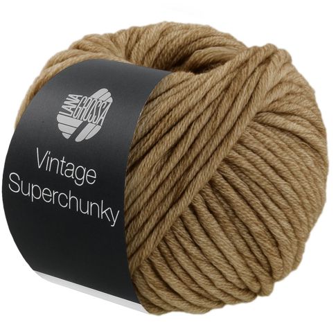 Vintage Superchunky Merino Yarn Khaki/Beige Col. 508 - 100g by Lana Grossa 