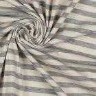 Neutral Stripes - Yarn Dyed Jersey Light Grey/Off White