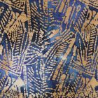 Cotton Poplin - Batik Print in Blue and Taupe