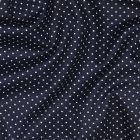 Cotton Poplin Fabric - Mini Polka Dots White on Navy Blue (Col. 02)