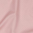 Cotton Poplin Fabric - Mini Polka Dots White on Rose Pink (Col. 12)