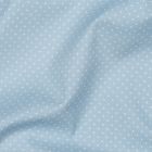 Cotton Poplin Fabric - Mini Polka Dots White on Light Blue (Col. 20)