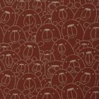 Xaver - 100% Cotton Jacquard Jersey - Bears on  Rust