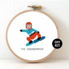 Cross Stitch Kit - Snowboarder - m