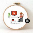 Cross Stitch Kit - Netflix Marathoner - m