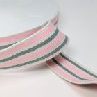 40 mm webbing - Light Grey/Pink