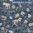 Organic Jersey Knit - Pre-Historic Fossils - Rebecca Reck
