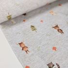 French Terry - Friendly Forest Animals - Grey