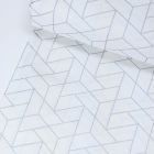 Mixology Luxe- Quilting Cotton by Camelot Fabrics - Tiled, Silver on White