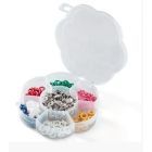 Prym Love Jersey Fastener 8mm - 60pcs Assorted Colors in Flower Box - Die Included  390740