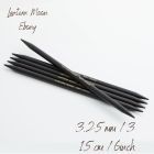 15cm - Ebony Double Pointed Needles - Lantern Moon - 3.25mm /  US3