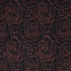 Roses on Modal/Cotton Blend French Terry - Red and Dark Blue