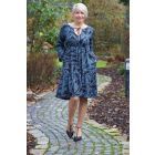 Viscose Twill - Fall Leaves Blue by Thorsten Berger