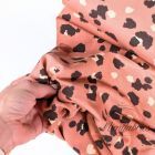 Bamboo Cotton Blend Jersey with Leopard Print - Coral