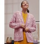 Size 36/38  - Textured Cardigan  - Cara  - Pattern + Yarn Bundle