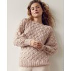 Size 44 - Sweater with Braided Pattern  - Setasuri Big  - Pattern + Yarn Bundle