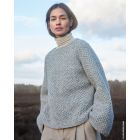 Size 36/38  - Honeycomb Raglan Sweater  -  Spuma - Pattern + Yarn Bundle