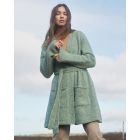 Size 36/38  - Long Coat with Tie  -  Spuma - Pattern + Yarn Bundle