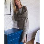  Size: 36/38 - Top Down Dress - Natural Alpaca Pelo  - Pattern + Yarn Bundle