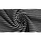 Mini Stripes 2mm - Black and White - Yarn Dyed