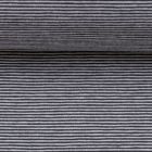 Cotton Jersey with Yarn Dyed Mini Stripes 1mm "Bella" Col. 8011 Dark Blue/White