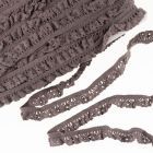 Elastic Crochet Lace Ruffle - 15mm - Taupe Col. 522