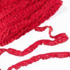 Elastic Crochet Lace Ruffle - 15mm - Red Col. 523
